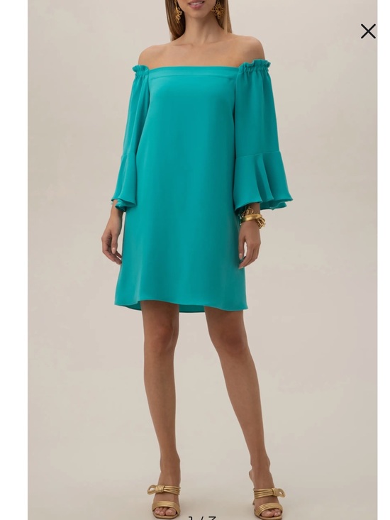 Trina Turk Dresses & Skirts - NWT Trina Turk Off-Shoulder Teal Knox Dress Size Small